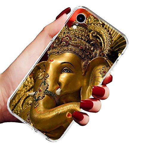 Sefd Golden Ganesha Clear Pattern Design with Soft TPU Silicon Phone