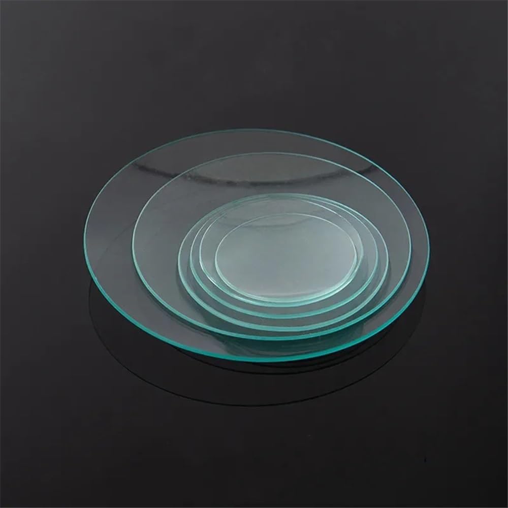 Cristalería de Laboratorio Lote de 10 vasos de vidrio con tapas redondas curvas de 45/50/60/70/80/90/100/120/150 mm(100mm)