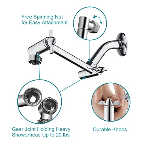 Regadera de mano Bright Showers con extensión y 9 chorros miniatura 3