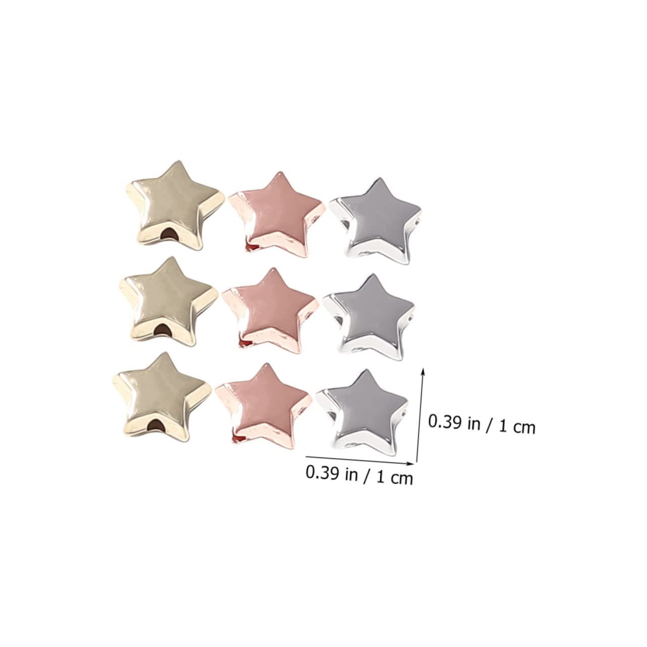 Angoily 5 Set Perline Forma Stella Ccb Per Bigiotteria Diy Distanziatori Per Collane E Bracciali Leggere E Resistenti Per Creazioni Artigianali 300 Pezzi*5