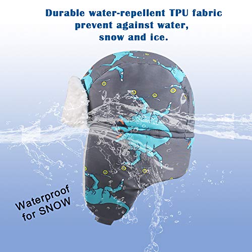 Image of BAVST Winter Trapper Hat for Boys Girls Waterproof Warm Baby Toddler Ushanka Fleece Beanie Hats for 6M-6T
