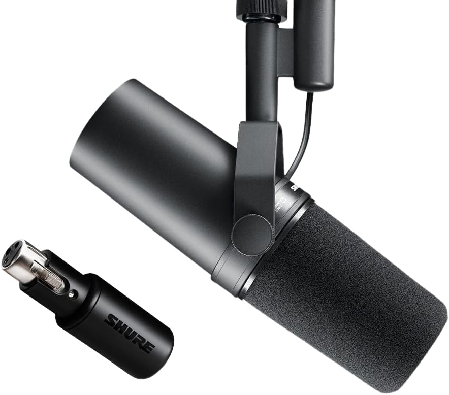Shure SM7B with MVX2U XLR-to-USB Adaptor
