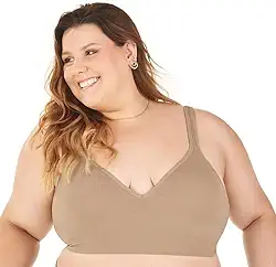 Sutiã Plus Size Comfort de Bojo Duplo Sem Costura com Sustentação, Alças Largas e Conforto Diário