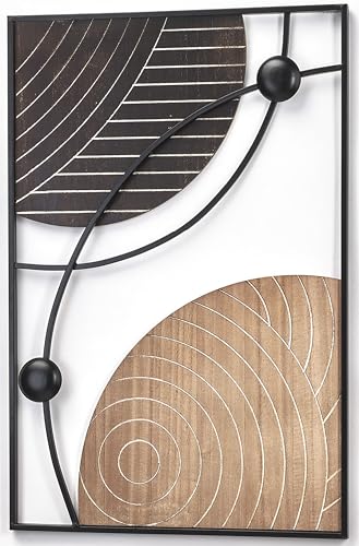 Kobolo Metallbild Wanddeko FENGARI - Wandbild - Metall Wandbilder - extrem robust & langlebig - zeitlose Wanddekoration mit 3D Optik - Moderne Deko für Wohnzimmer, Büro & mehr