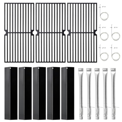 Criditpid Grill Replacement Parts for Brinkmann 810-2511-S 810-2512-S Grill Grates Heat Plate Grill Burner Repair Kit for 810-2511-S 810-2512-S Brinkman Grill Parts.