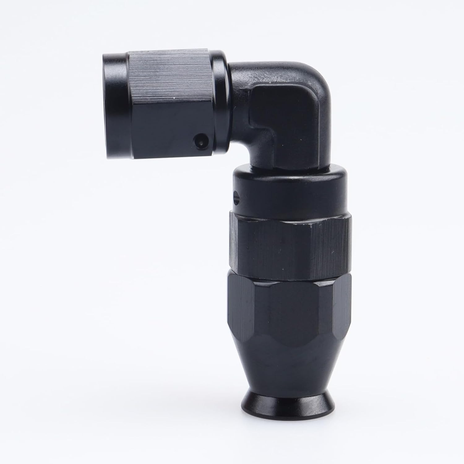 AC PERFORMANCE Black Tight Radius Aluminum -8AN AN8 90 Degree Swivel Forged Fuel Oil PTFE Hose End Fitting for Teflon Hose