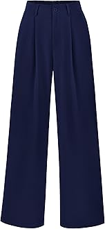 PRETTYGARDENWide Leg Pants for Women Trendy 2025 Fall High Waisted Business Casual Outfits Work Pant Trousers