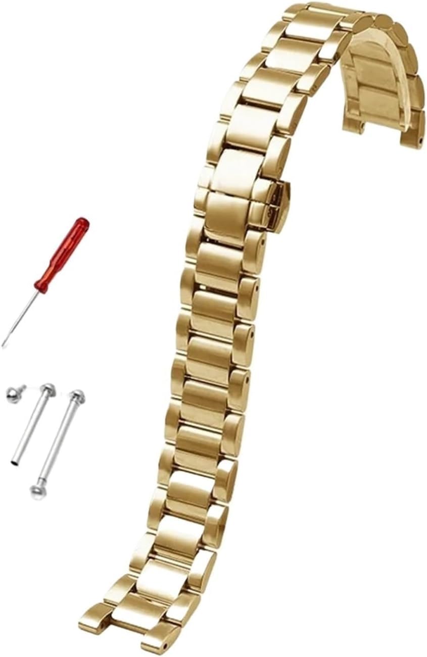 Bracelet montre femme or 14mm en acier inoxydable qui ne rouille pas au contact de l'eau
