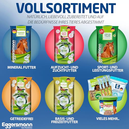 Eggersmann Mein Pferdefutter 25kg Pferde-Leckerlis | Lecker Bricks für Pferde & Ponys | Natürlicher Kräuter-Geschmack | Perfekt als Belohnung & für zwischendurch | Pferde-Zubehör