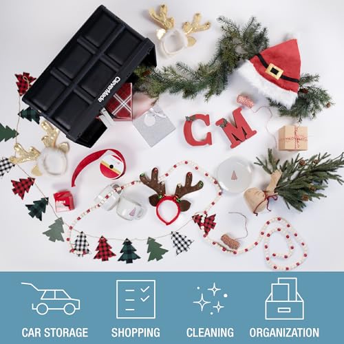 image for CleverMade Collapsible Storage Bin, Royal Blue, 3PK - 46L (12 Gal) Sta