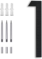 Vista 1 de Números de casa flotantes de 8 pulgadas, números de dirección para casas, números de casa grandes de metal negro moderno para exteriores de calle