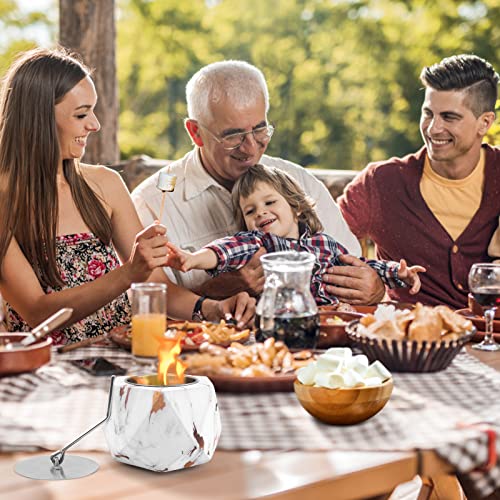 Concrete Tabletop Fire Pit Bowl, Real Flame For Indoor Outdoor Garden Decor, S’mores Maker, Long Time Clean Burning And Smokeless Small Fire Bowl #TOP3