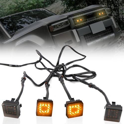 Image of HIGH FLYING 2024 2025 2026 for Toyota Land Cruiser Prado LC250 J250 Grille LED Light Amber Lighting Assembling Kit Car Accessories (Upper)