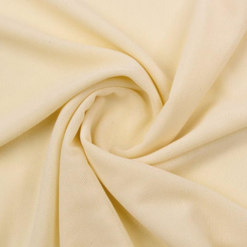 P&R Dancewear LTD Viscose Material Fabric Activewear Sports, Dance, Yoga, Decoration(Cream 3 Meter)