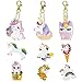 5D Diamand Painting Set für Kinder,Einhorn Diamant Aufkleber Kit,5D DIY Diamant Malerei Schlüsselanhänger,DIY Diamond Painting Kinder Mädchen,Diamant Einhorn DIY Anhänger