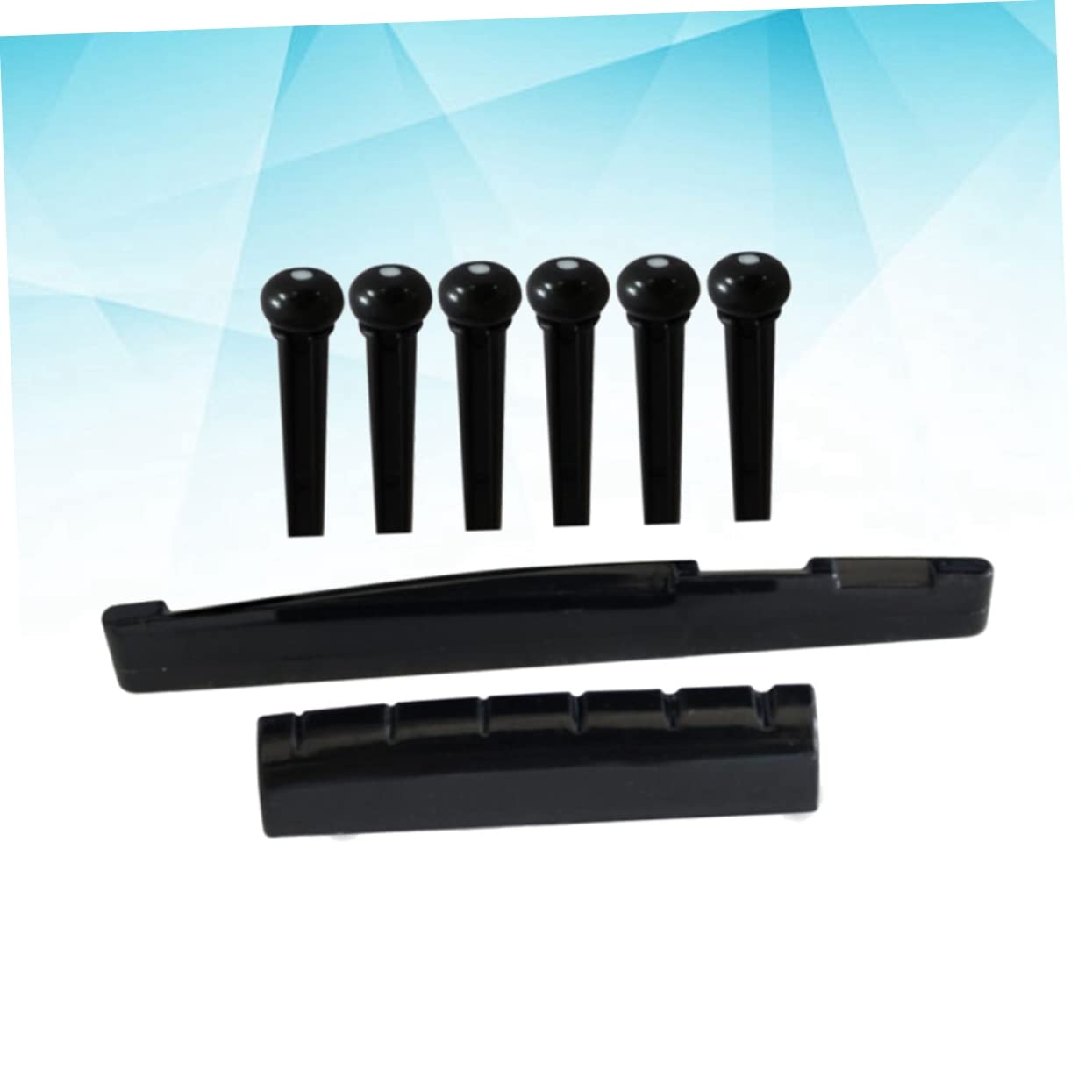 BESPORTBLE Acoustic Guitar Set Guitar Nut Acoustic Guitar Accessories Bridge Saddles Guitar Parts Guitar Accessories Kit Guitar Replacement Parts Acoustic Guitar Kit Instrument Parts Black