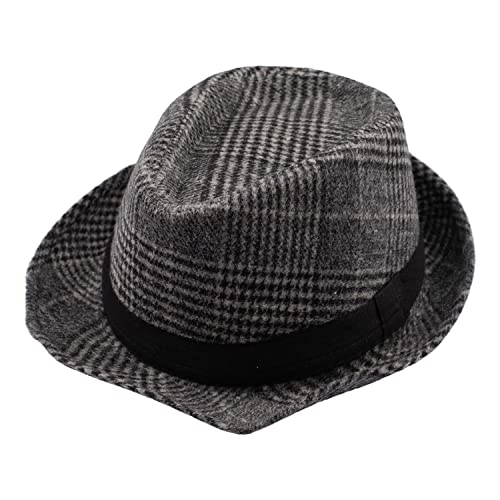 Image of The Tie Hub Fedora Hat for Men & Women|Wide Brim Felt, Sun hat, Beach Hat, Summer Hat, Party hat, Stylish hat