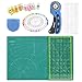 Produktbild OFNMY 80-teilig A3 Schneidematte Set, 45mm Rollschneider + 45mm Ersatzklinge + Patchwork-Lineal + Kunststoffklemme + Stifte + Gips, 6tlg- Patchwork Set