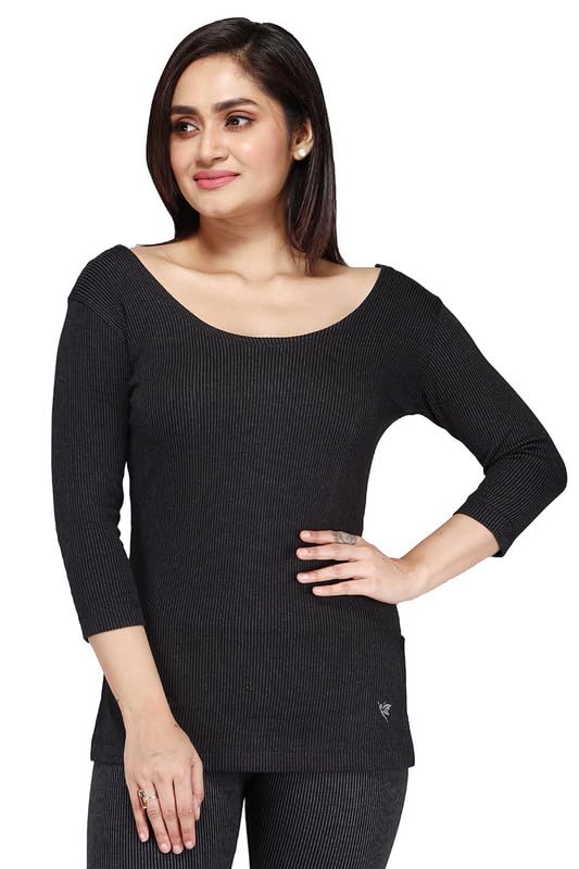 comfort lady Women/Girls Stretchable Thermal,Anti Bacterial, Round Neck Full Sleeve Tshirt/Top-picture-26