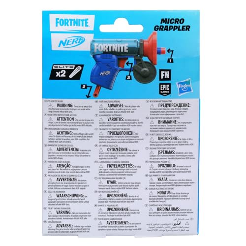 Image of Nerf Fortnite MicroShots Micro Grappler Mini Dart-Firing Blaster, Fortnite Grappler Equipment Design, Includes 2 Official Nerf Elite Darts