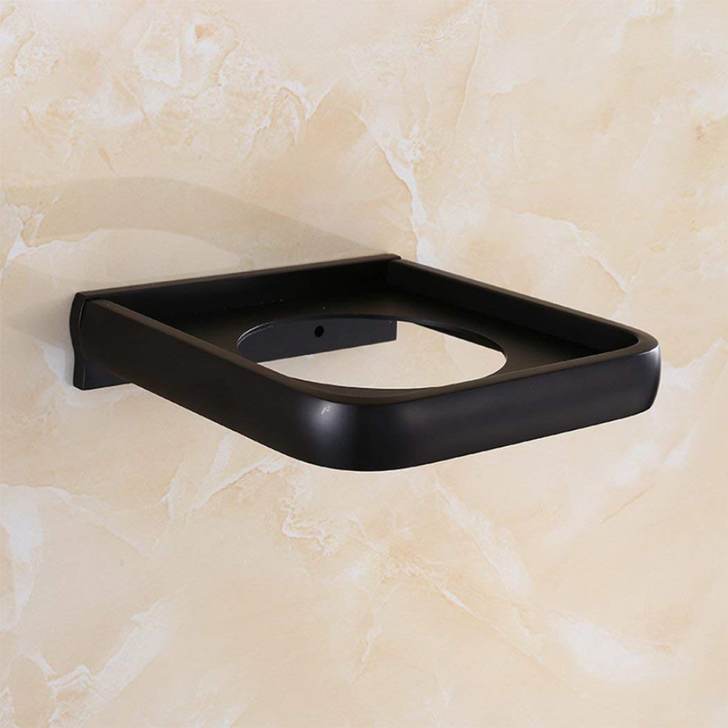 GZZ Conjunto de Cepillo Retro para Inodoro, Soporte de Cepillo de Inodoro de Aluminio Accesorios de Inodoro Negro Cepillo de tazón de Inodoro Continental Cepillo de baño de Pared