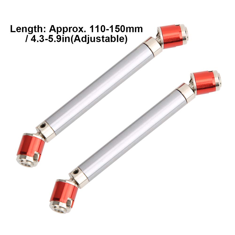 2Pcs RC Car Drive Shafts Metal Drive Shaft Accessory for Axial SCX10 D90 1/10 RC Car Strict Quality Control Standards RC Drive Shaft Comes with Mounting Screw - Image 4