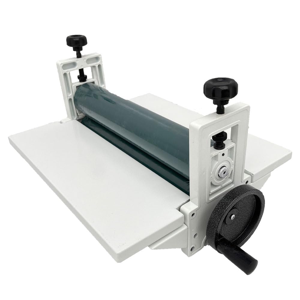 Laminadora en frío, laminadora en rollo, 36 cm, manual, A3, protección fotográfica | Plastificadora en frío, carcasa de metal, 10 mm de grosor, rollos de silicona sin burbujas para fotos, carteles y documentos