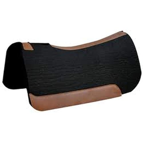 "The Barrel Racer Black Western Saddle Pad Size 30x28 and 7/8" Thickness