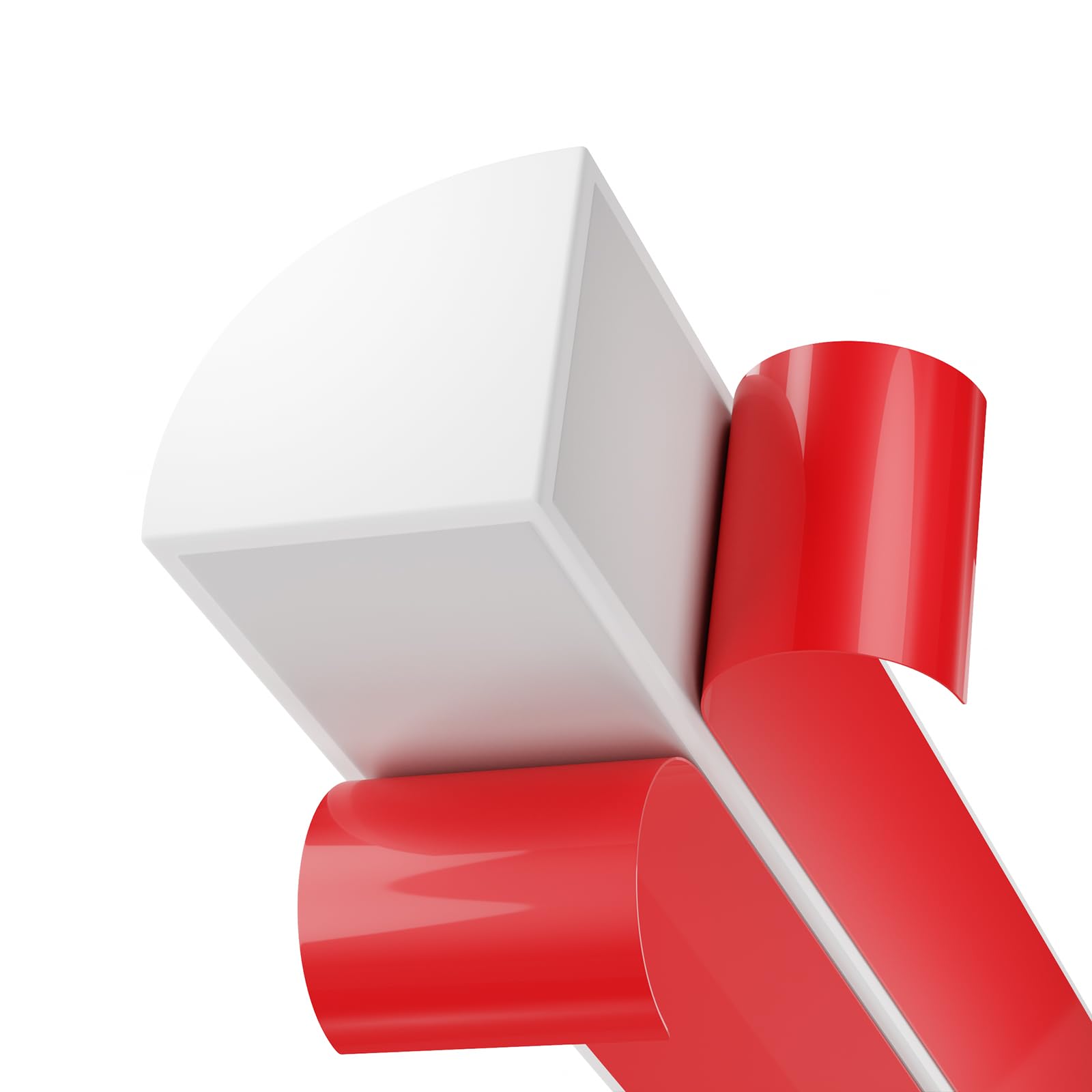 Flexible Quarter Round Molding, Peel and Stick Silicone Flexible Moulded Trim for Corner Ceilings, Floors, Bathrooms, Kitchens, Countertops (White, 1/2 x 1/2 x 79Inch)