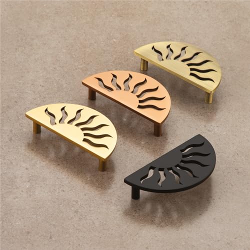 Image of COMPASS Stainless Steel Surya Cabinet Knobs, Drawer Pulls, Knobs for Dresser Drawers, Drawer Knobs Handle, Kitchen Knobs (Antique Finish) Pack of 8 pcs