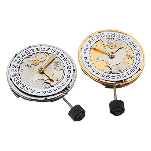 Tutoy Mécanique Automatique Montre Mouvement Calendrier Haute Précision Montre-Bracelet Remplacement pour ETA 2824 - Blanc