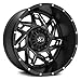 Dropstars 652BM 20x10 Black Milled Wheel / Rim 8x180 with a -25mm Offset and a 124.30 Hub Bore. Partnumber 652BM-2108925