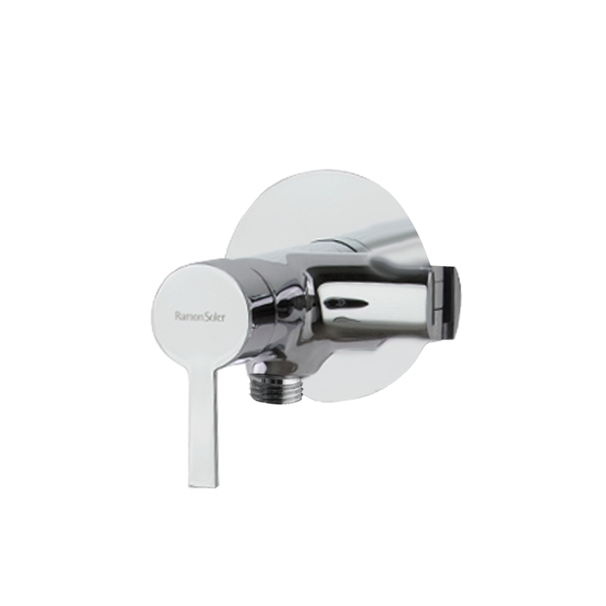 Ramon Soler WC Magnet Ducha Higiénica con Monomando Empotrado para WC. Grifo de Inodoro para Higiene Íntima. Grifería para Bidé con Soporte, Manguera y Cierre de Seguridad en Acabado Cromado