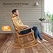 VINGLI Wooden Rocking Chair Outdoor, Patio Rockers with High Back, Support 450 LBS Rocking Chairs, for Porch, Patio, Balcony, Garden, Yard (Oak, 1 PC)