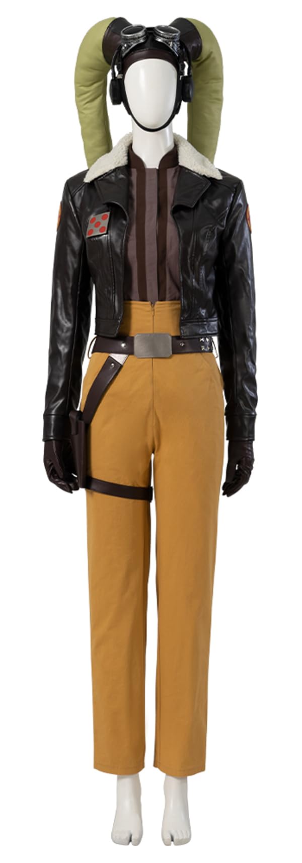 Adult Women Hera Syndulla Costume Hera Cosplay Jacket Pants with Headpiece Deluxe Battle Uniform Halloween Outfits