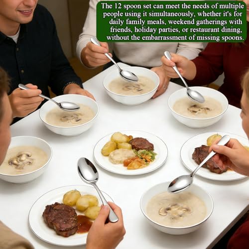 image for Dinner Spoons Set 12pcs, 7.36