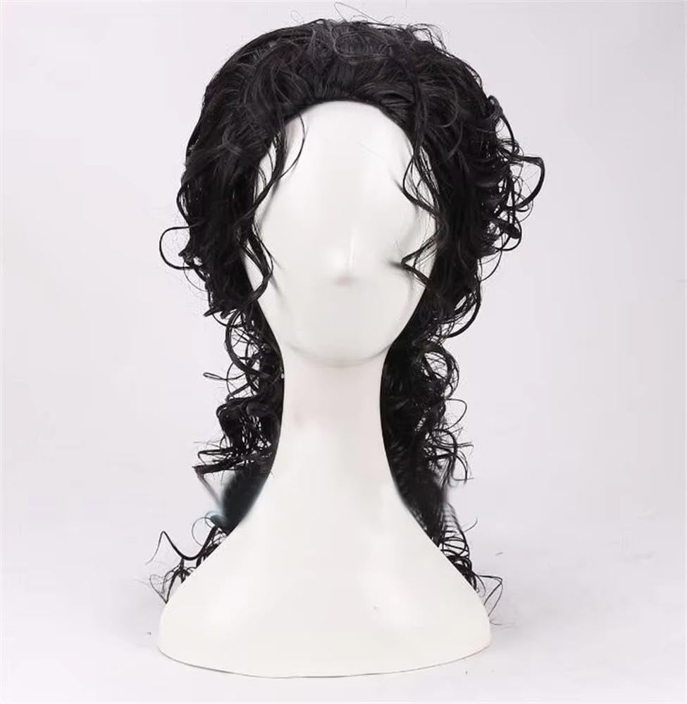 Haarpflege Schwarze Mittellange Lockige Haarperücke Für Frauen Cosplay Party Alltag