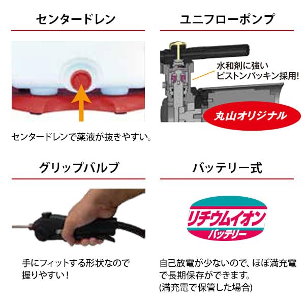 Amazon.co.jp: 丸山製作所 バッテリー 動噴 霧大将 MSB1511Li-N 本体