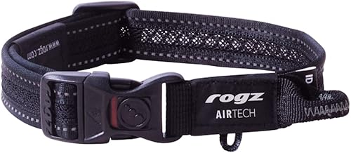 Miniatura 7 de Rogz Airtech Classic - Collar para perro mediano, color rojo roca