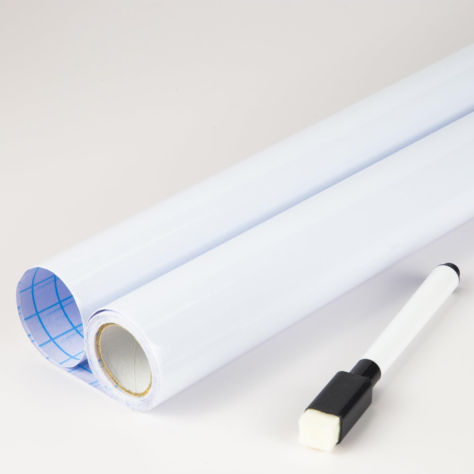 FENTIS Whiteboard Sticker Self-Adhesive Plastic Vinyl Chalkboard Dry Erase Message Board Wall Decal Contact Paper Foil Removable Roll for DIY School Classroom Office Writing 120x250cm