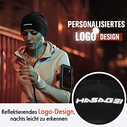 Image of HASAGEI Skull Caps Beanies for Men & Women, Elastic Thermal Running Hat, Windproof Cycling Cap Helmet Liner Soft Beanie Hat