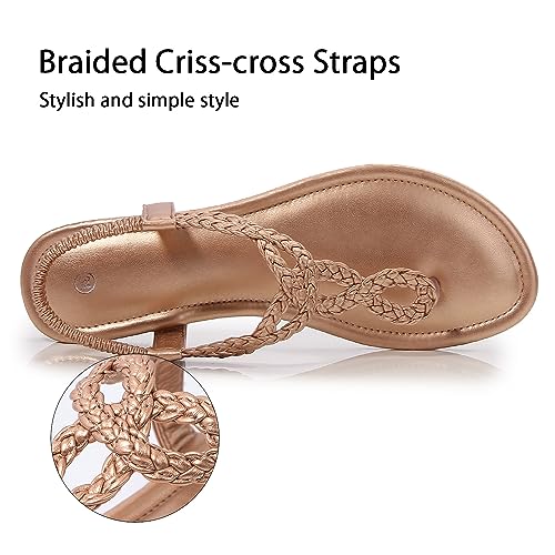 Image of iCKER Women Comfortable Sandals Rhinestone Flat Sparkle Summer sandals