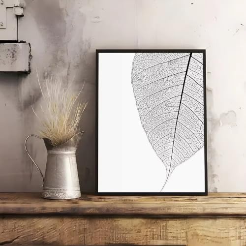 Affiche de fleurs noir et blanc en toile 30x45 cm sans cadre pour salon