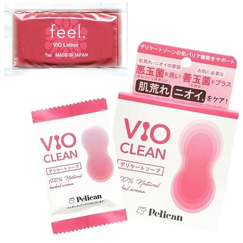 【FeeL VIO Lotion 7m? セット】敏感なお肌をやさしく洗う、乳酸菌配合の弱酸性石鹸 105g │ VIO CLEAN harbal aroma │ くりかえすデリケートゾーンの肌トラブルに!