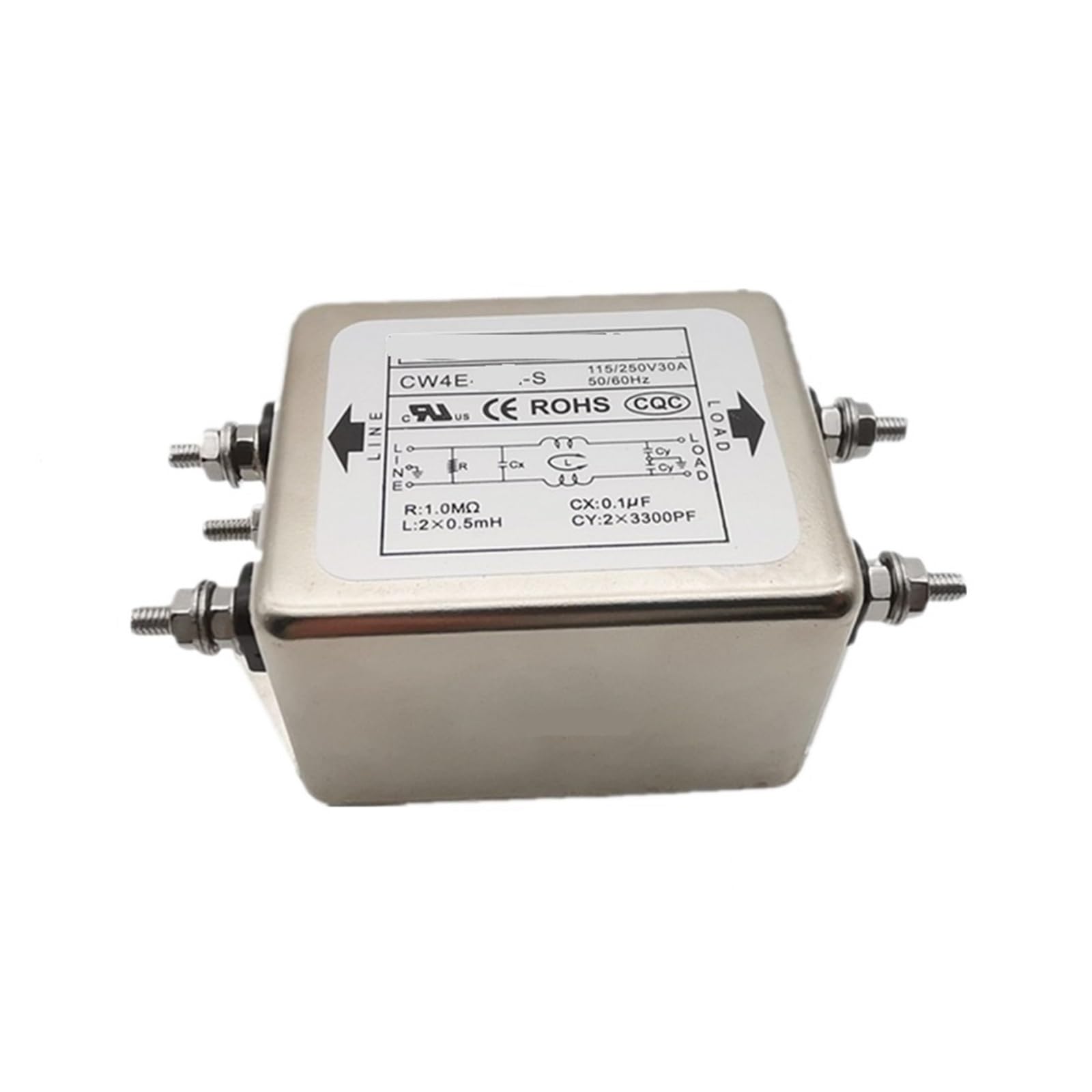 Filtro de potencia CW4E-30A-S con atenuación de ruido para redes de 30A y 40A