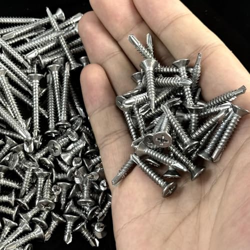 20 Tornillos Autoperforantes Acero Inoxidable M4.2 25mm miniatura 3
