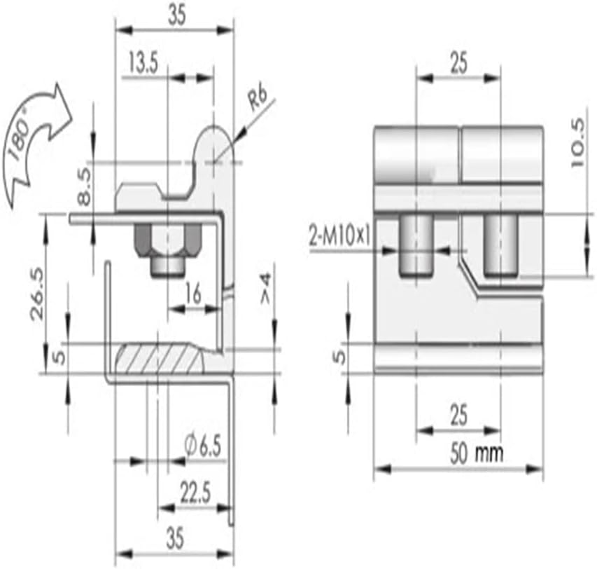 Industrial Machinery Control Electric Cabinet Detachable Door Hinge Switchbox(Right one piece)