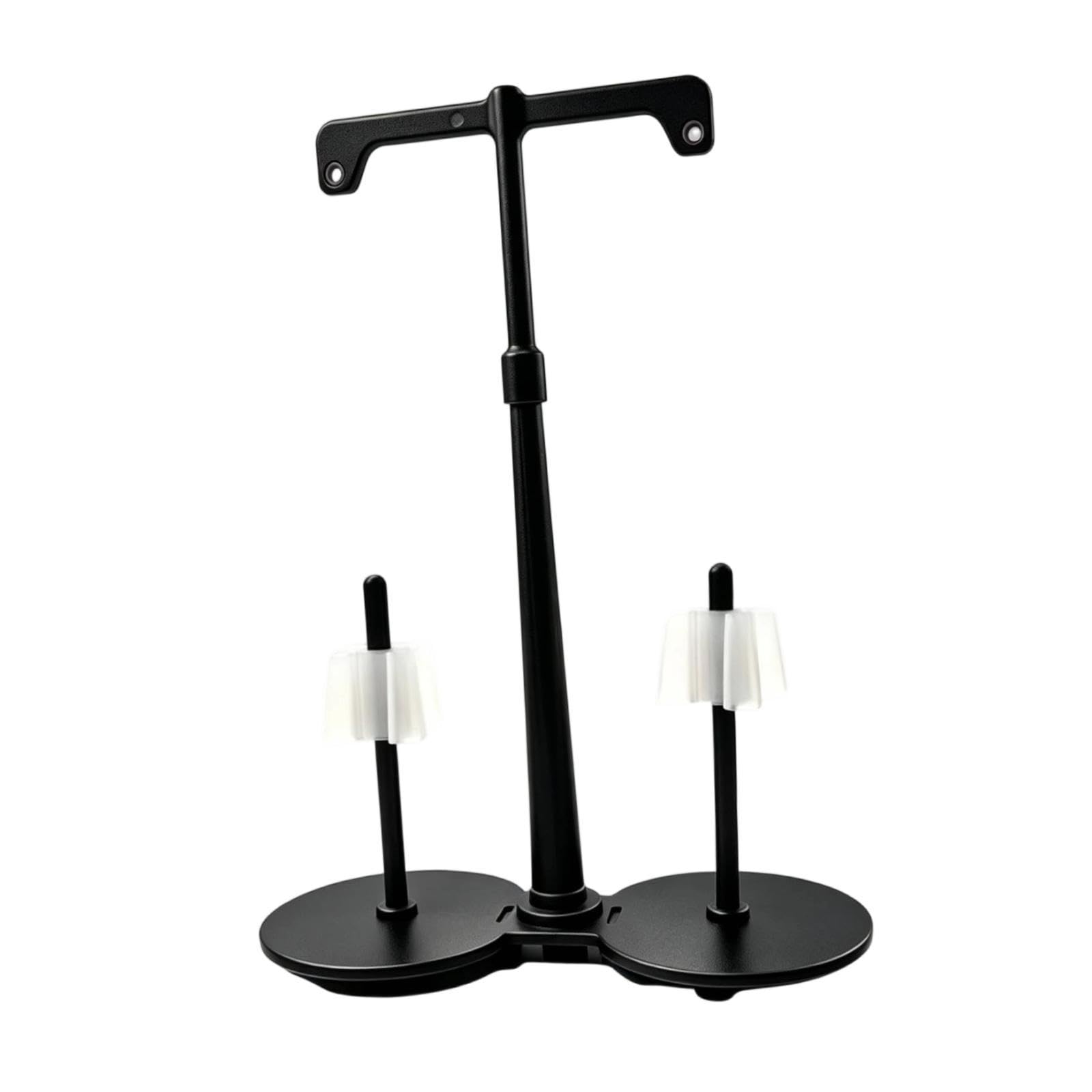 Soporte Doble para Hilo para Máquina de Coser, Organizador, Soporte Doble para Hilo, Antideslizante, Soporte Equilibrado, Fabricado en PP, Fácil Insta, Negro, Individual