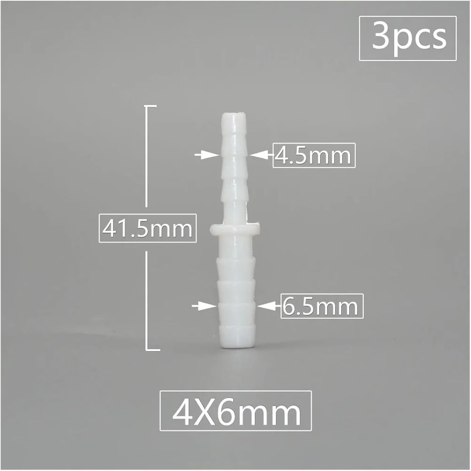 Ship Accessories 4/6/8/9/10/11/12mm PE Food Grade Direct Reducing Barb Connectors Aquarium Tank Air Pump Adapter Irrigation Hose Joint Irrigation Accessories(A)