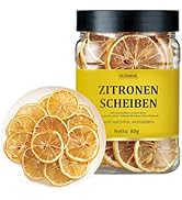 ULTHMOK Tranches de citron séchées de haute qualité, 80 g - 100 % naturel de citron sec, sans Z...